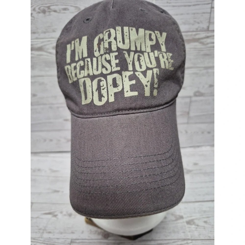 Walt Disney World I'm Grumpy Because Your Dopey! Adjustable Cap Gray